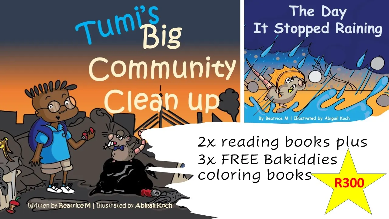 Complete Bakiddies reading and colouring book bundle